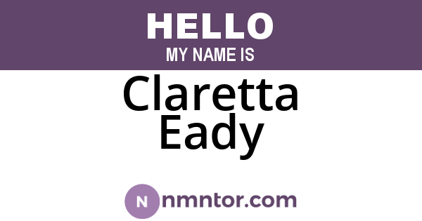 Claretta Eady