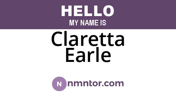 Claretta Earle