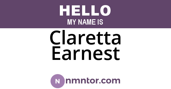 Claretta Earnest