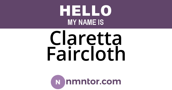 Claretta Faircloth