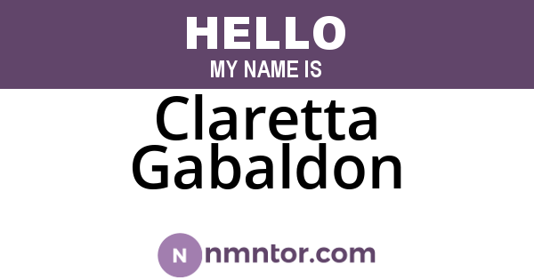 Claretta Gabaldon