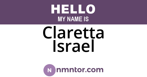 Claretta Israel