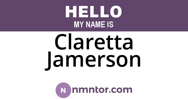 Claretta Jamerson