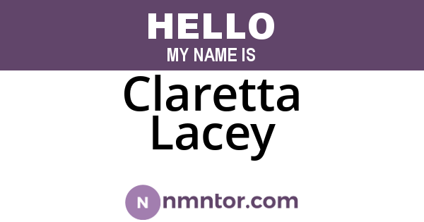 Claretta Lacey