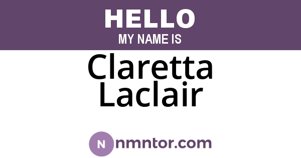 Claretta Laclair