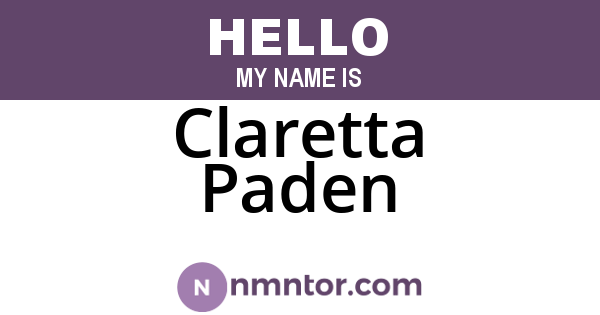 Claretta Paden