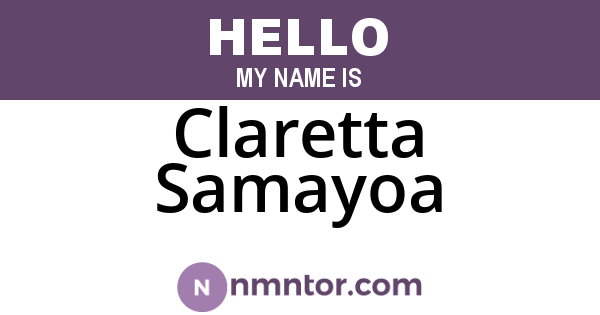 Claretta Samayoa