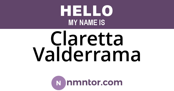 Claretta Valderrama