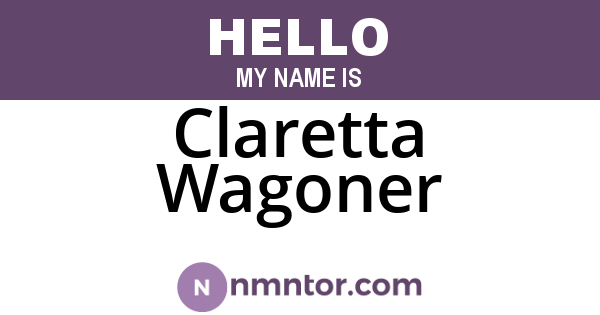 Claretta Wagoner