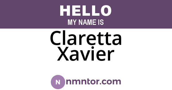 Claretta Xavier