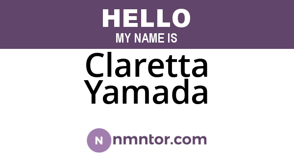 Claretta Yamada