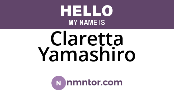 Claretta Yamashiro