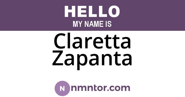 Claretta Zapanta