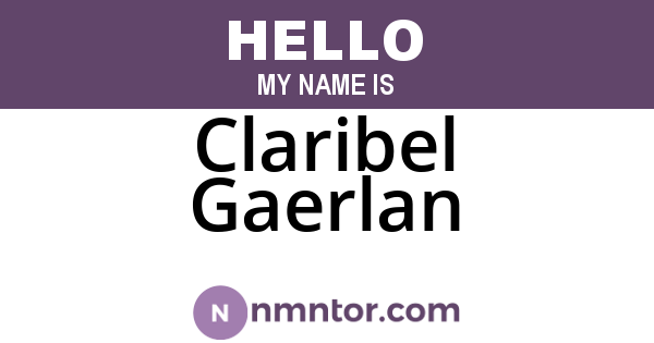 Claribel Gaerlan