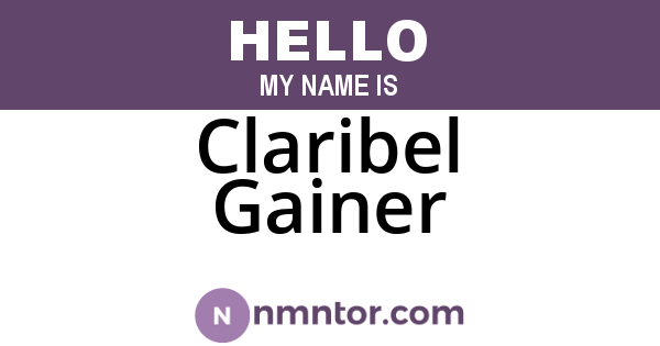 Claribel Gainer