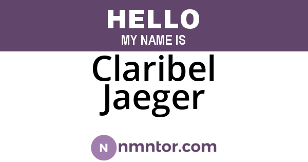Claribel Jaeger