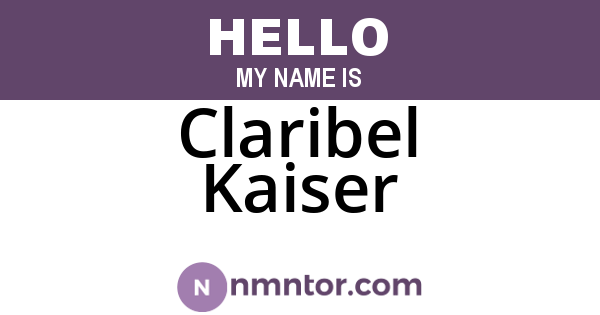 Claribel Kaiser