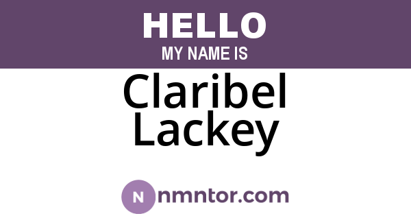 Claribel Lackey