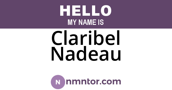 Claribel Nadeau