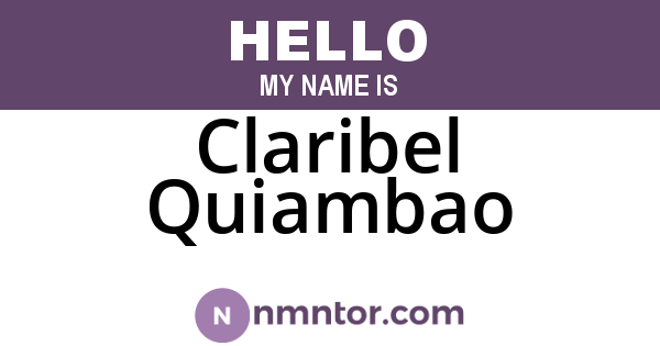 Claribel Quiambao
