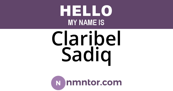 Claribel Sadiq