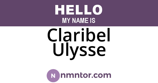 Claribel Ulysse