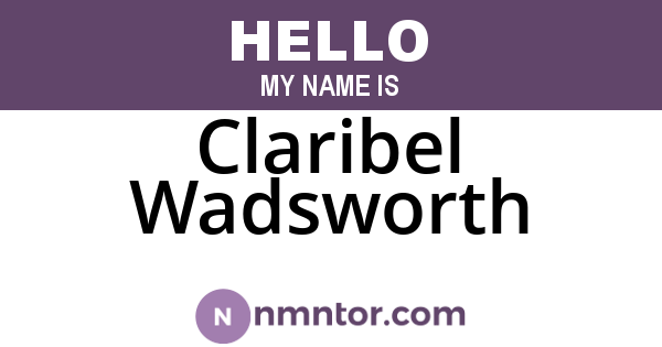 Claribel Wadsworth
