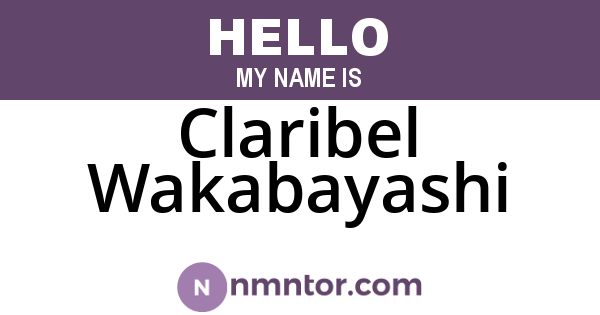 Claribel Wakabayashi