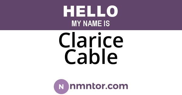 Clarice Cable