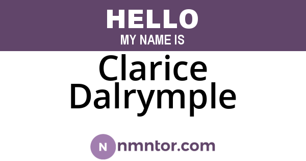 Clarice Dalrymple
