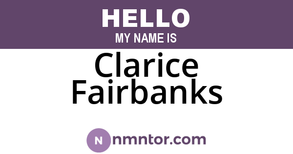 Clarice Fairbanks