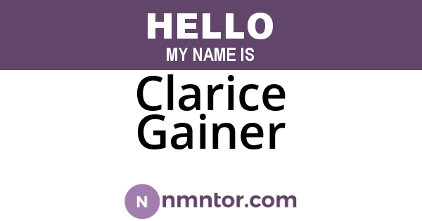 Clarice Gainer