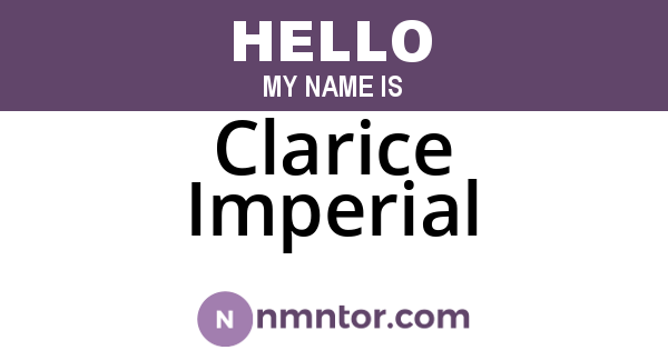 Clarice Imperial