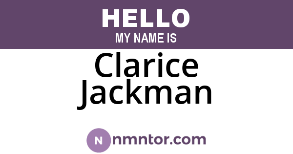 Clarice Jackman