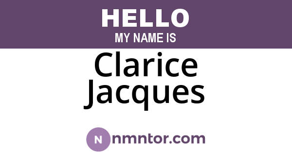 Clarice Jacques