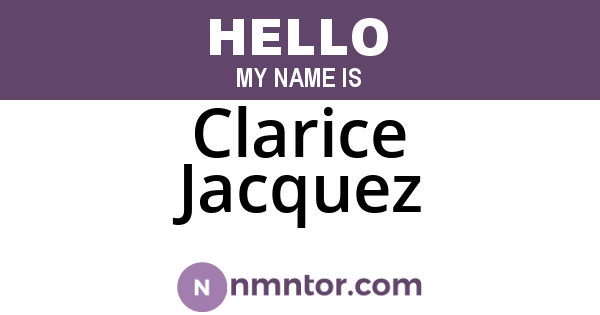 Clarice Jacquez
