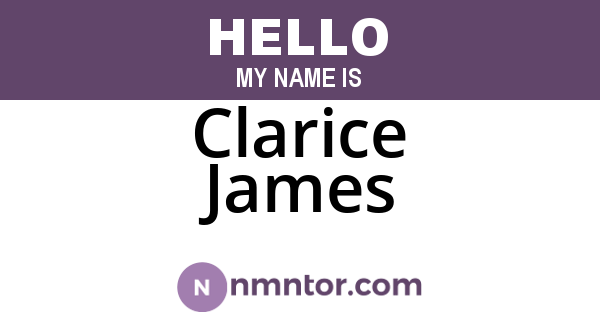 Clarice James