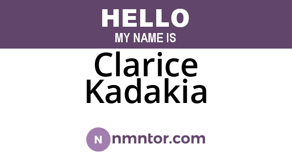 Clarice Kadakia
