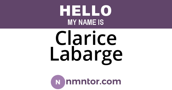 Clarice Labarge