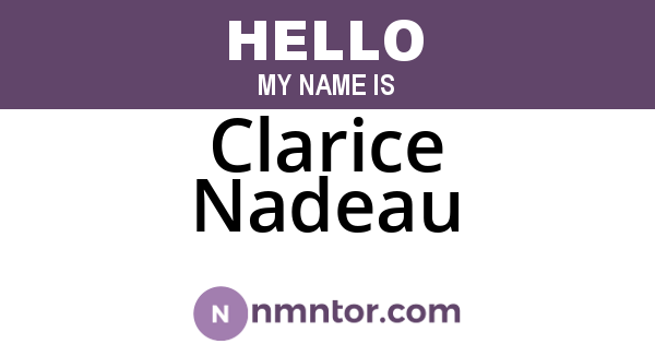 Clarice Nadeau