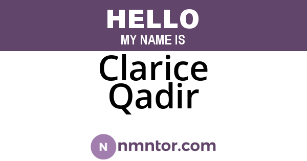 Clarice Qadir