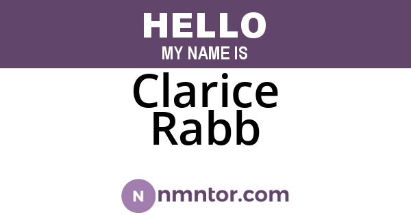 Clarice Rabb