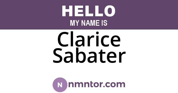 Clarice Sabater