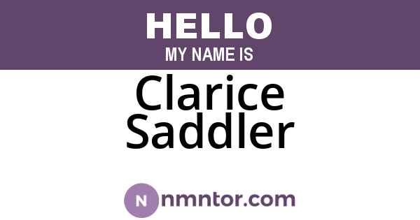 Clarice Saddler