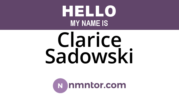 Clarice Sadowski