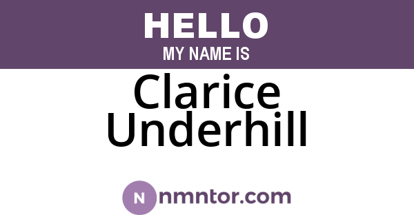 Clarice Underhill