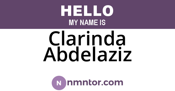 Clarinda Abdelaziz