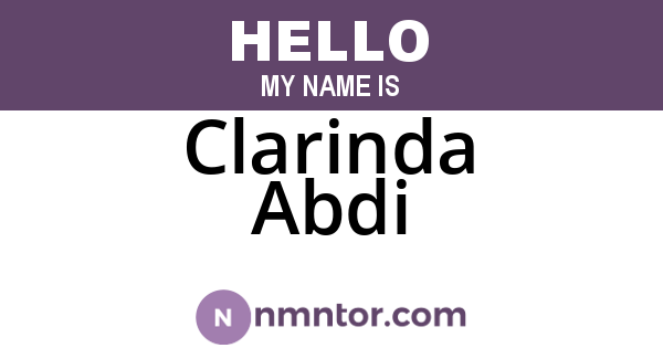 Clarinda Abdi