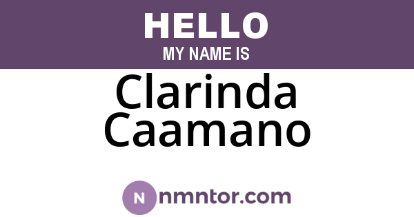 Clarinda Caamano