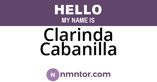 Clarinda Cabanilla